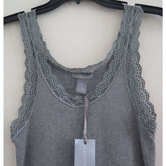 Isabella Rodriguez IR-71100 Women's Sz L Gray Tank Top $48 - Picture 5 of 8